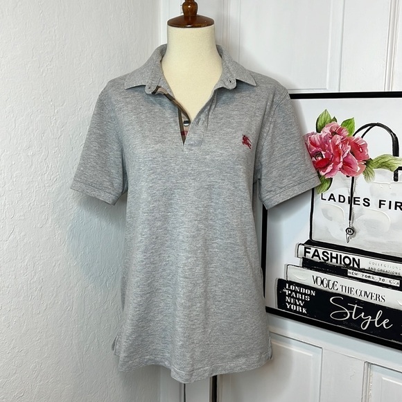 Burberry Brit Gray Polo Shirt Size S - Picture 1 of 8